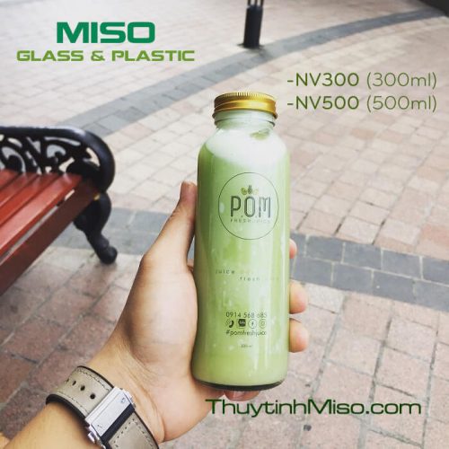 Chai thủy tinh tròn nắp vặn 300ml 3