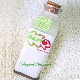Chai vuông 350ml nút gỗ