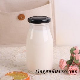 Chai thủy tinh tròn nắp thiếc 200ml 3