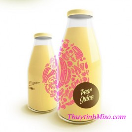 Chai thủy tinh tròn nắp thiếc 500ml