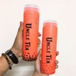 Chai nhua PET dung tra sua ong chu 500ml 2