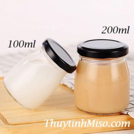 hũ thủy tinh tròn 200ml nắp thiếc
