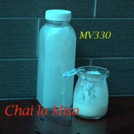 Chai nhựa PET vuông miệng to 330ml