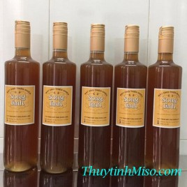 Chai thủy tinh tròn 750ml nắp nhôm