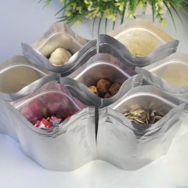 Túi Zipper 2 mặt bạc đáy đứng