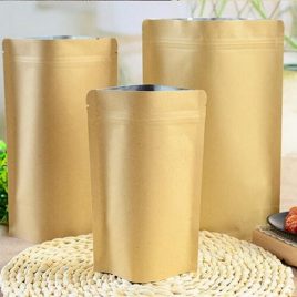 Túi zipper giấy kraft đáy đứng