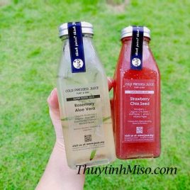 Chai thủy tinh vuông nắp vặn 350ml
