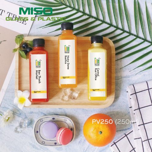 Chai nhựa PET 250ml vuông