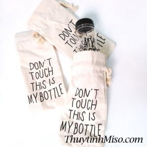 Chai thủy tinh My Bottle + túi vải 4
