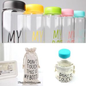 Chai thủy tinh My Bottle + túi vải 5