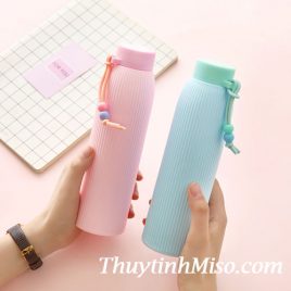 Chai thủy tinh nắp nhựa ốp dây 2
