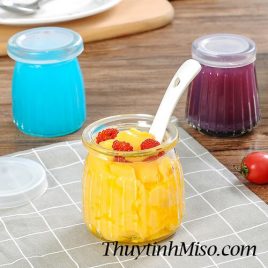Hũ thủy tinh yaourt sọc 120ml