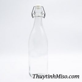Chai thủy tinh tròn nắp gài 1 Lít
