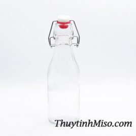 Chai thủy tinh tròn nắp gài 250ml