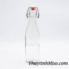 Chai thủy tinh tròn nắp gài 500ml