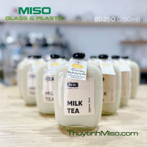 Chai thủy tinh dẹp BD250 250ml