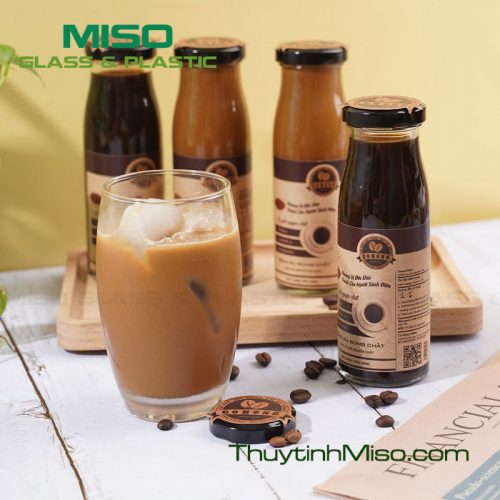 Chai thủy tinh cao nắp thiếc 200ml