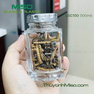 Hũ thủy tinh Lục giác cao 100ml