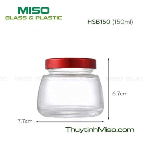 Hũ thủy tinh SEN bầu 150ml