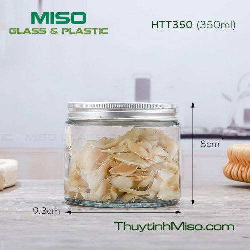 Hũ thủy tinh Trụ tròn 350ml