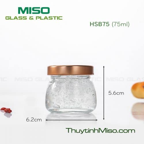 Hũ thủy tinh SEN bầu 75ml