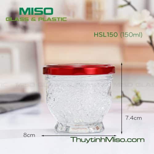 Hũ thủy tinh SEN lùn 150ml