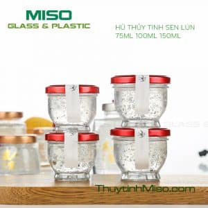 Hũ thủy tinh SEN lùn 75ml 100ml 150ml