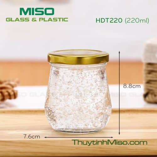 Hũ thủy tinh đáy to 220ml