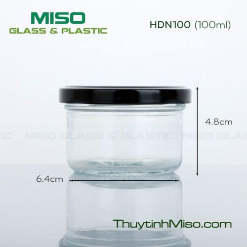 Hũ thủy tinh đáy nhỏ 100ml