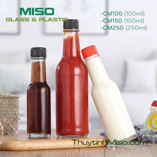 Chai thủy tinh tròn CM đựng nước mắm 2