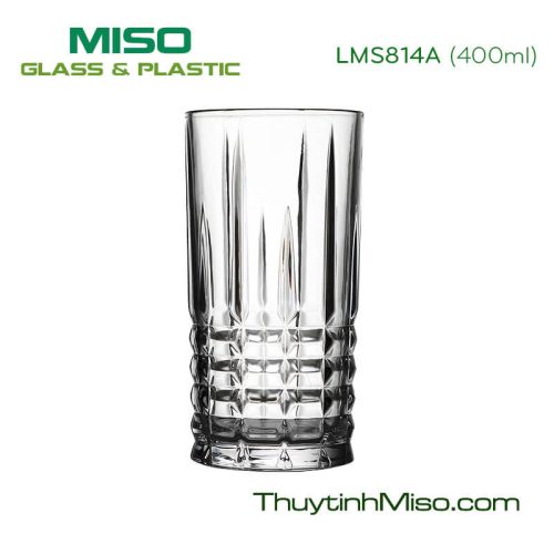 Ly thủy tinh Highball thân sọc LMS814A 400ml